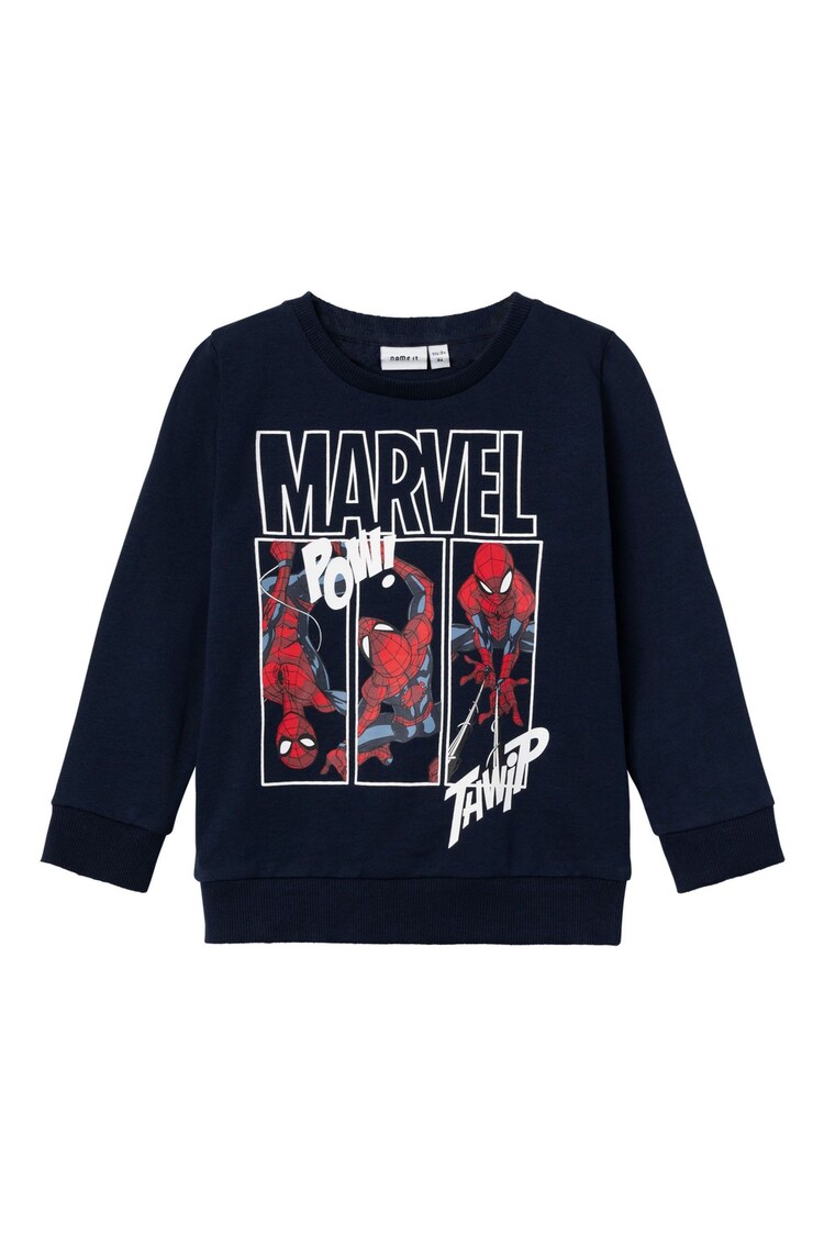 Name It Blue Blue Spiderman Long Sleeve Sweatshirt - Image 1 of 1