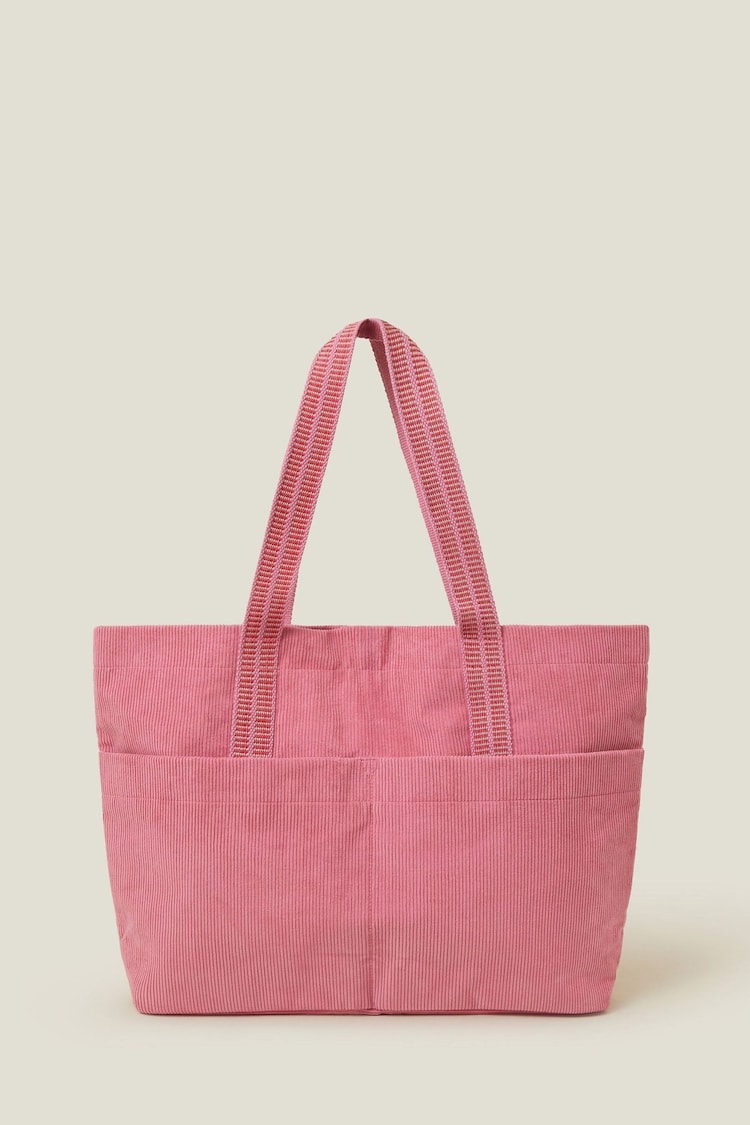 Accessorize Pink Large Cord Shopper Bag - Image 1 of 1