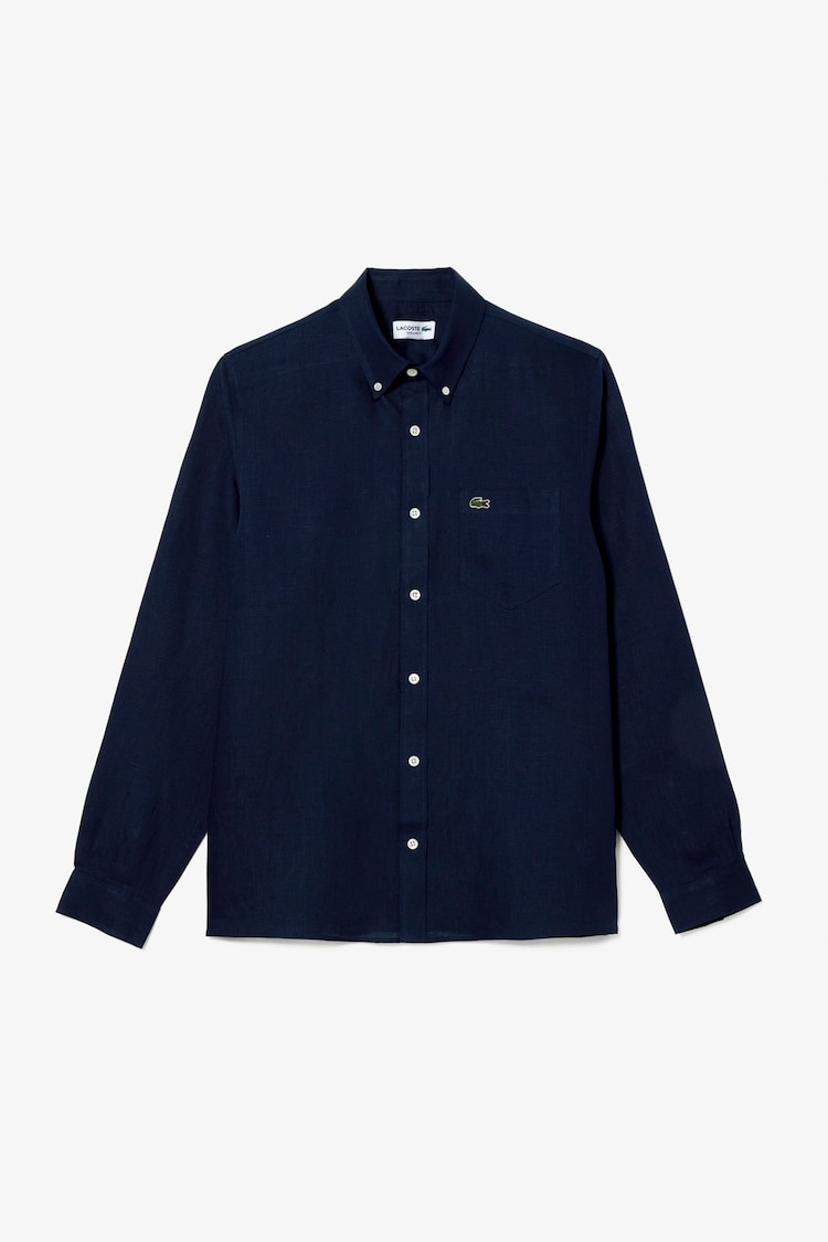 Льняная рубашка классического кроя Lacoste - Изображение 1 из 1