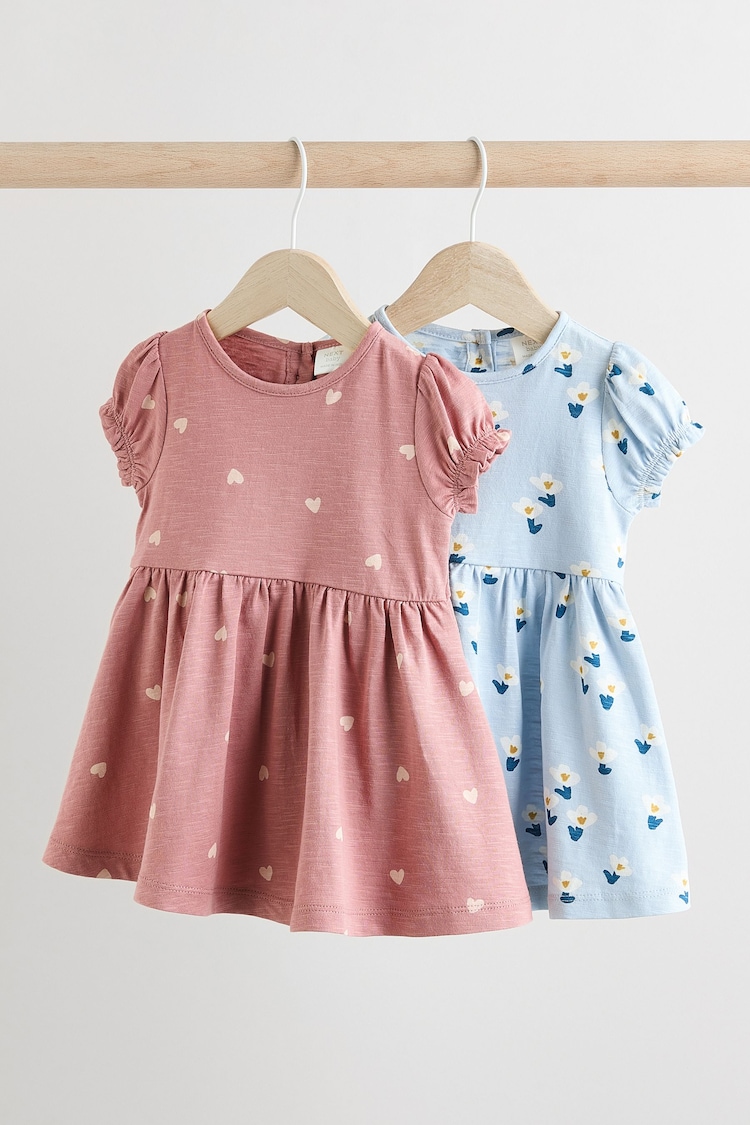 Blau/Violett - Jersey-Babykleider im 2er-Pack (0Monate–3Jahre) - Bild 1 von 1
