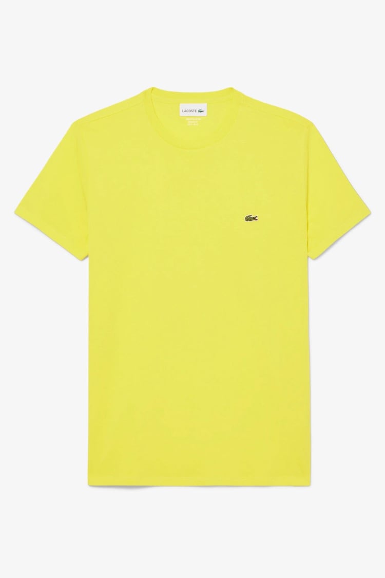 Желтый - Футболка из 100% хлопка пима Lacoste Luxury - Image 1 of 1