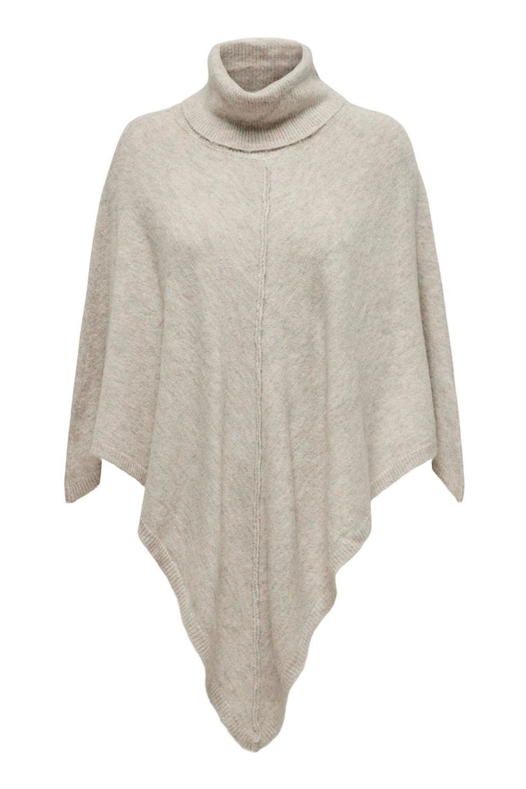 JDY Cream Roll Neck Poncho - Image 1 of 1