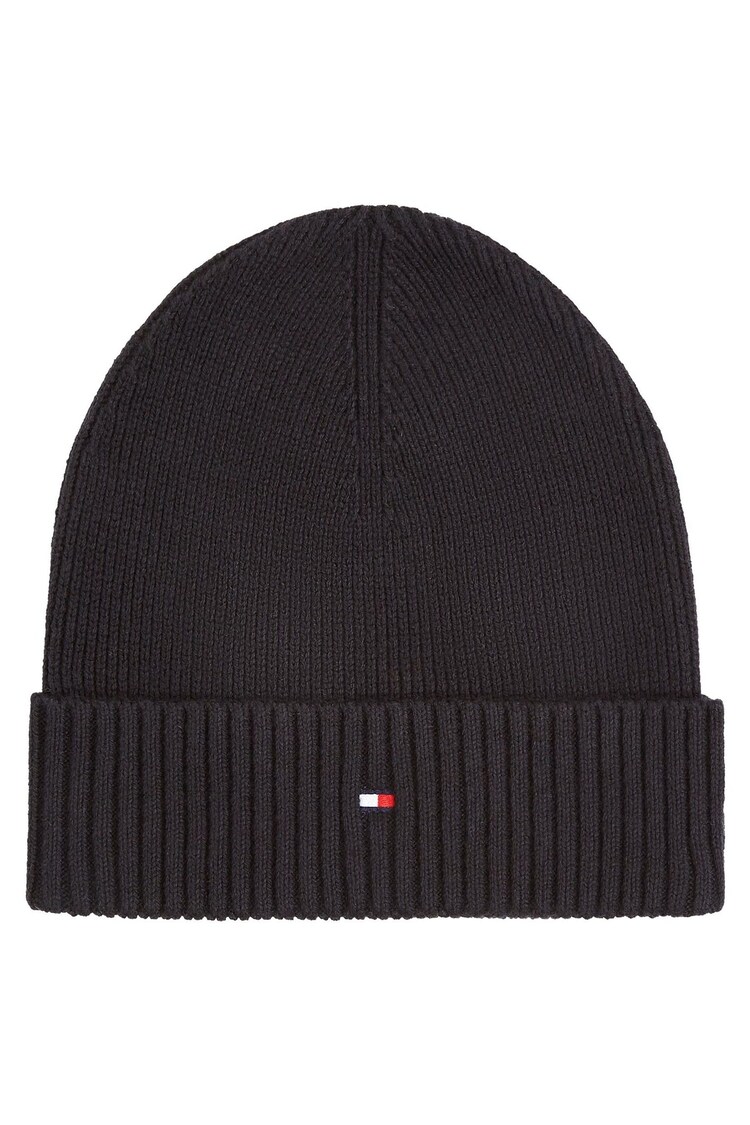 Tommy Hilfiger Black Cotton Cashmere Beanie - Image 1 of 1