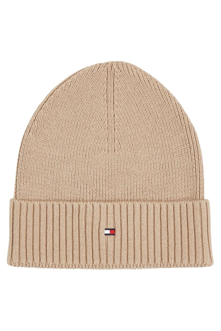 Tommy Hilfiger Brown Flag Pima Cotton Beanie - Image 1 of 1