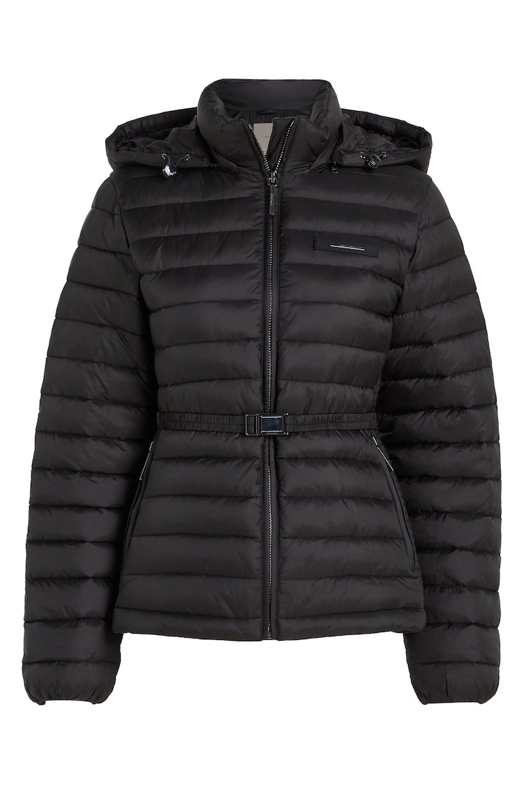 Calvin Klein Black Padded Smocking Jacket - Image 1 of 1