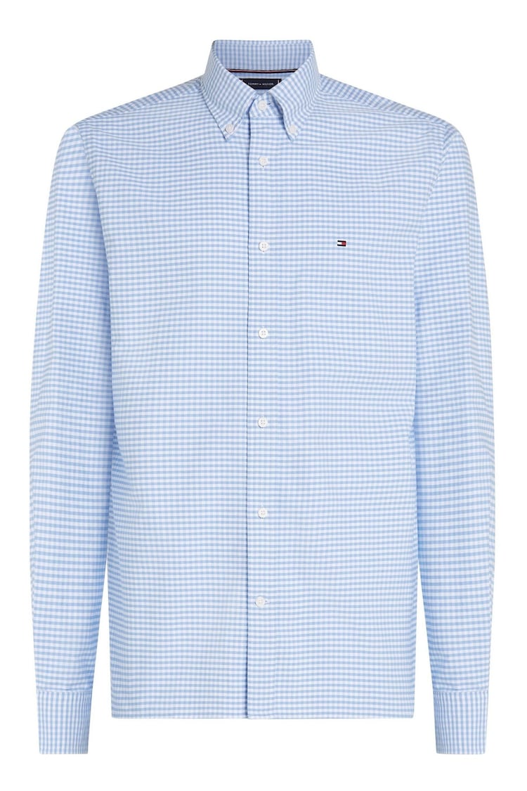 Tommy Hilfiger Blue Regular Fit Heritage Oxford Gingham Shirt - Image 1 of 1