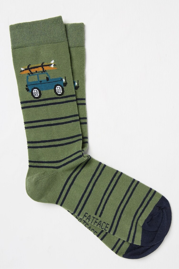 FatFace Green Men's Off Roader Socks - Image 1 of 1