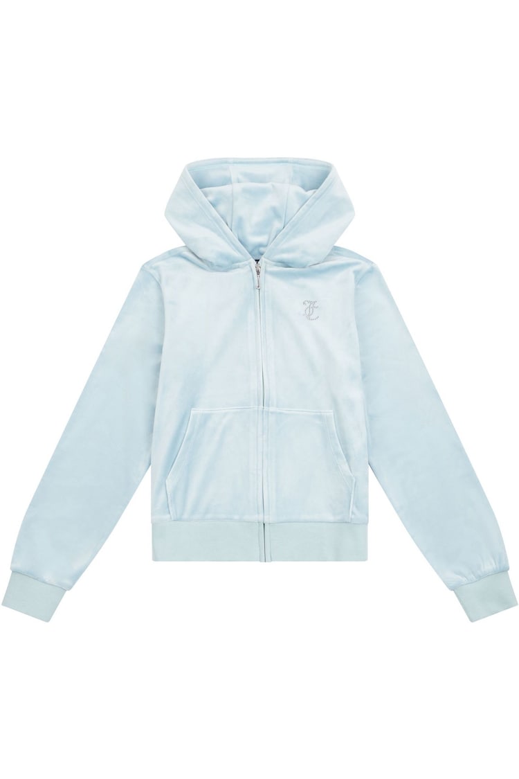 Aqua Blue - Sudadera con capucha, cremallera y strass de Juicy Couture - Imagen 1 de 1