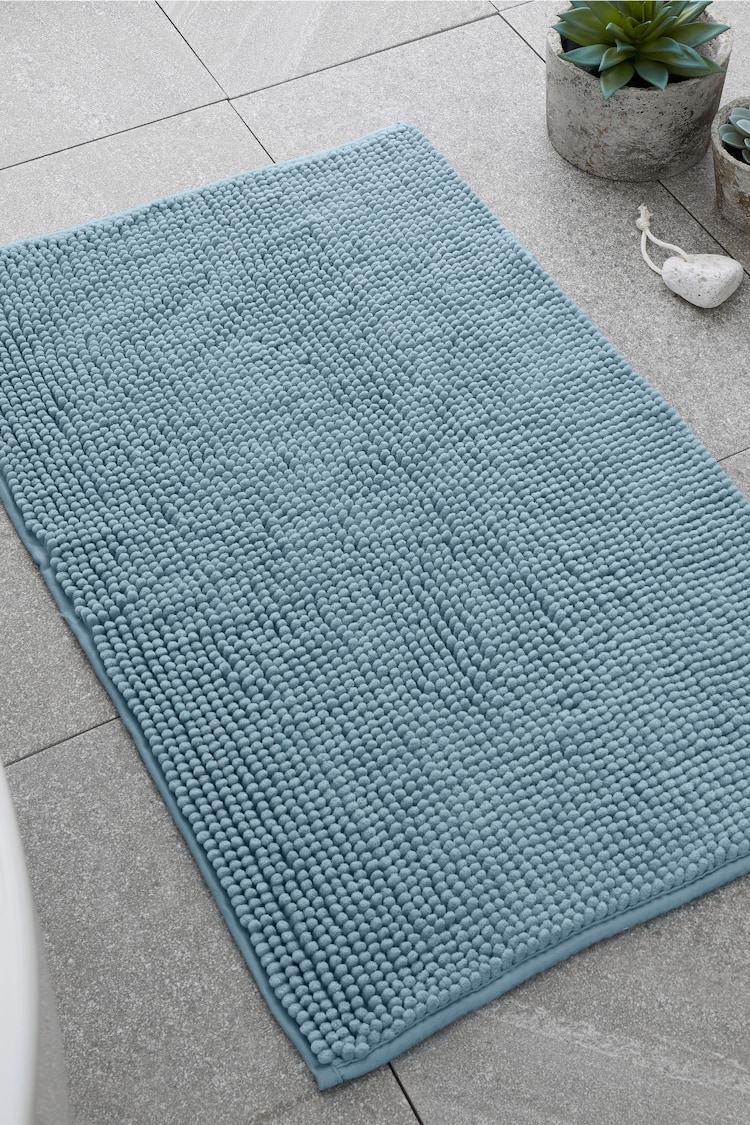 Catherine Lansfield Blue Bobble Bathmat - Image 1 of 1