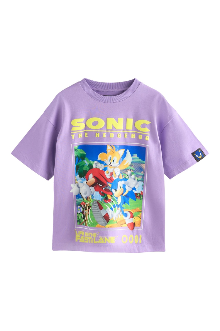 Paars - Licensed Sonic T-Shirt (3-16yrs) - Image 1 of 1