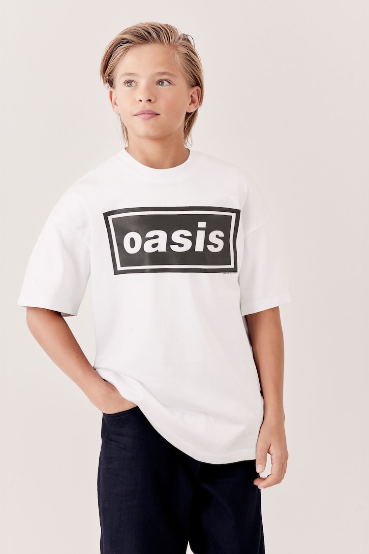 White Oasis Band T-Shirt (3-16yrs) - Image 1 of 1