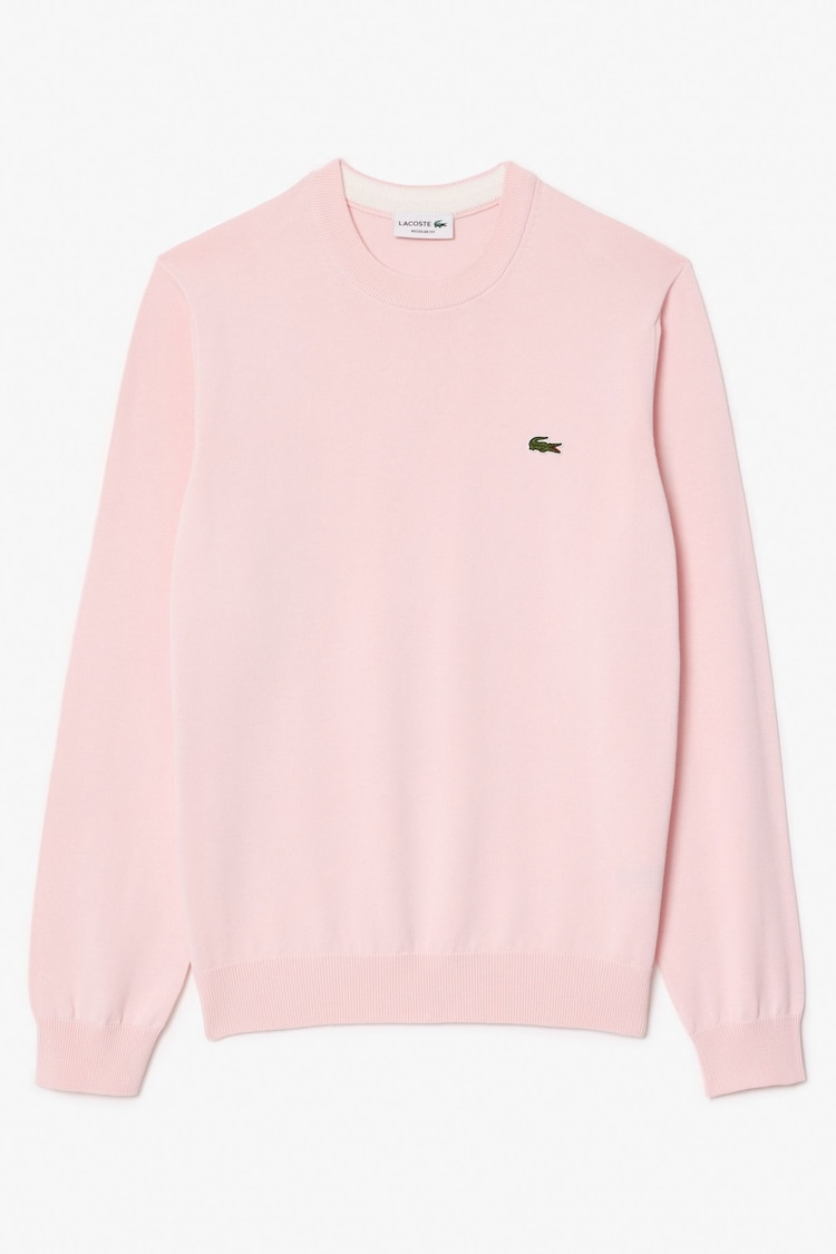 Розовый - Lacoste 100% Хлопок круглый вырез свитер - Image 1 of 1