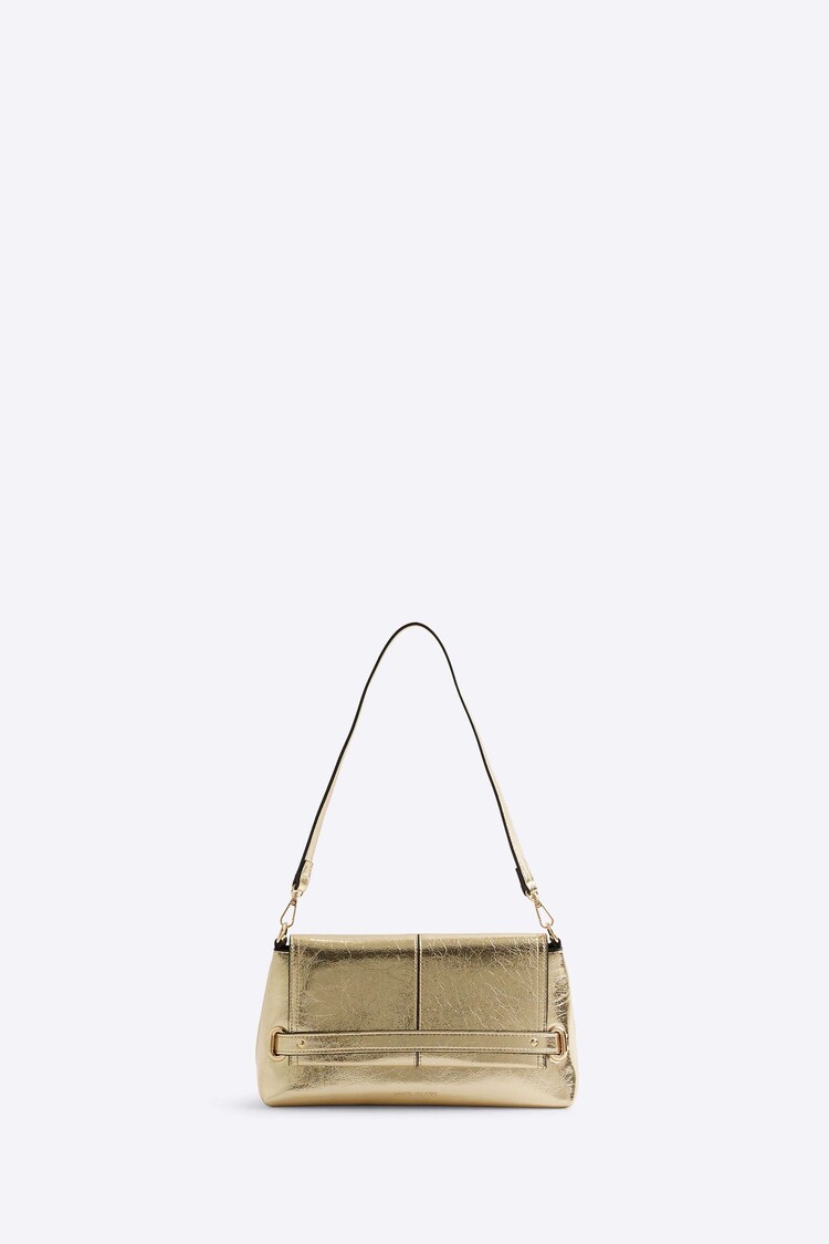 Gold - River Island Kleine Clutch mit Umschlag - Bild 1 von 1