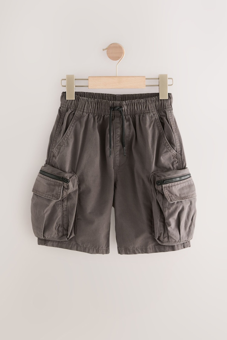 Charcoal Grey Baggy Pocket Cargo Shorts (3-16yrs) - Image 1 of 1