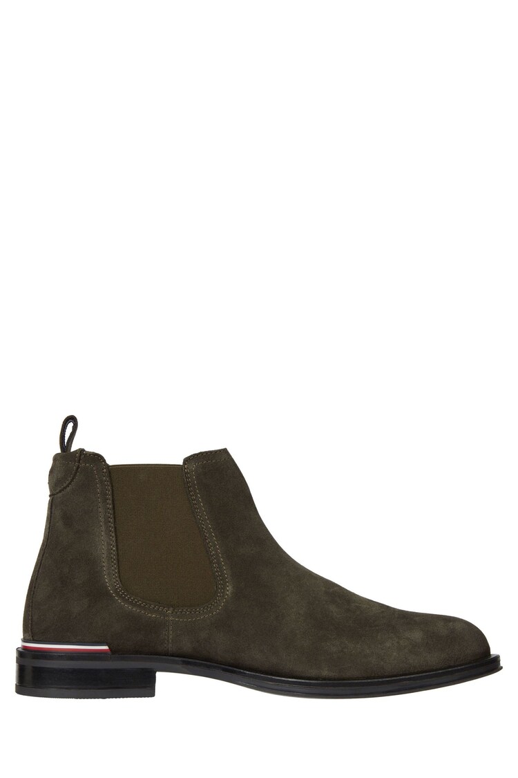 Tommy Hilfiger Green Core Suede Chelsea Boots - Image 1 of 1