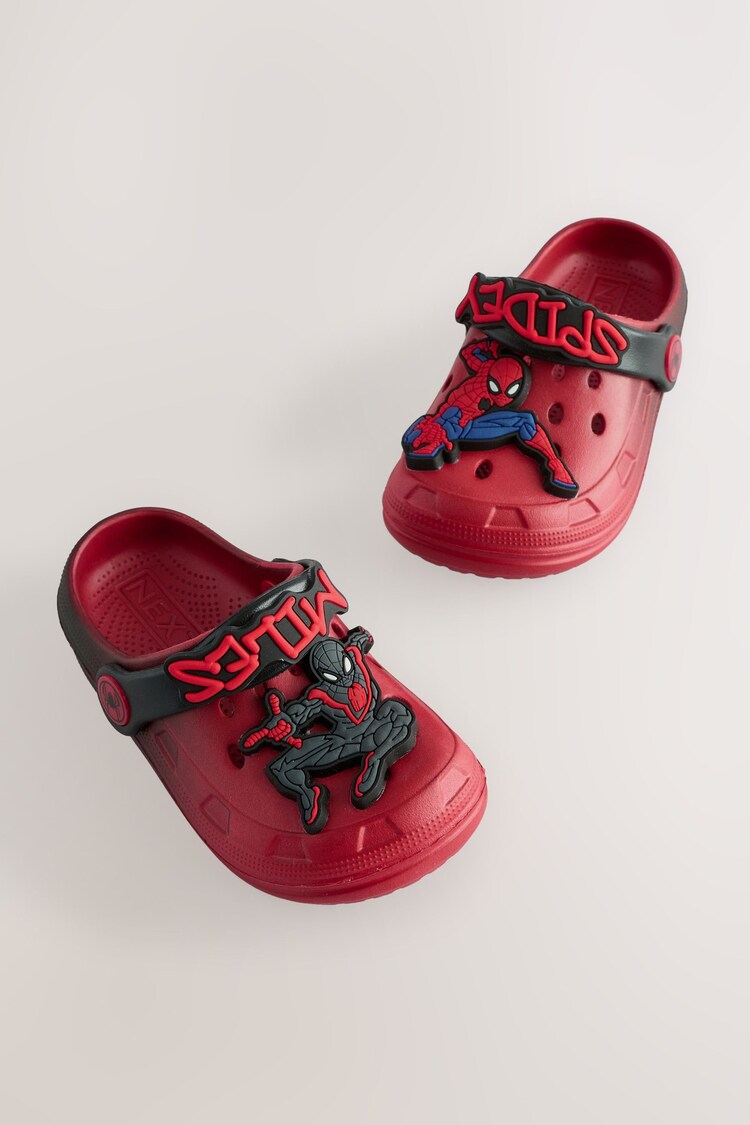 Red/Black Spiderman Clogs - Image 1 of 1