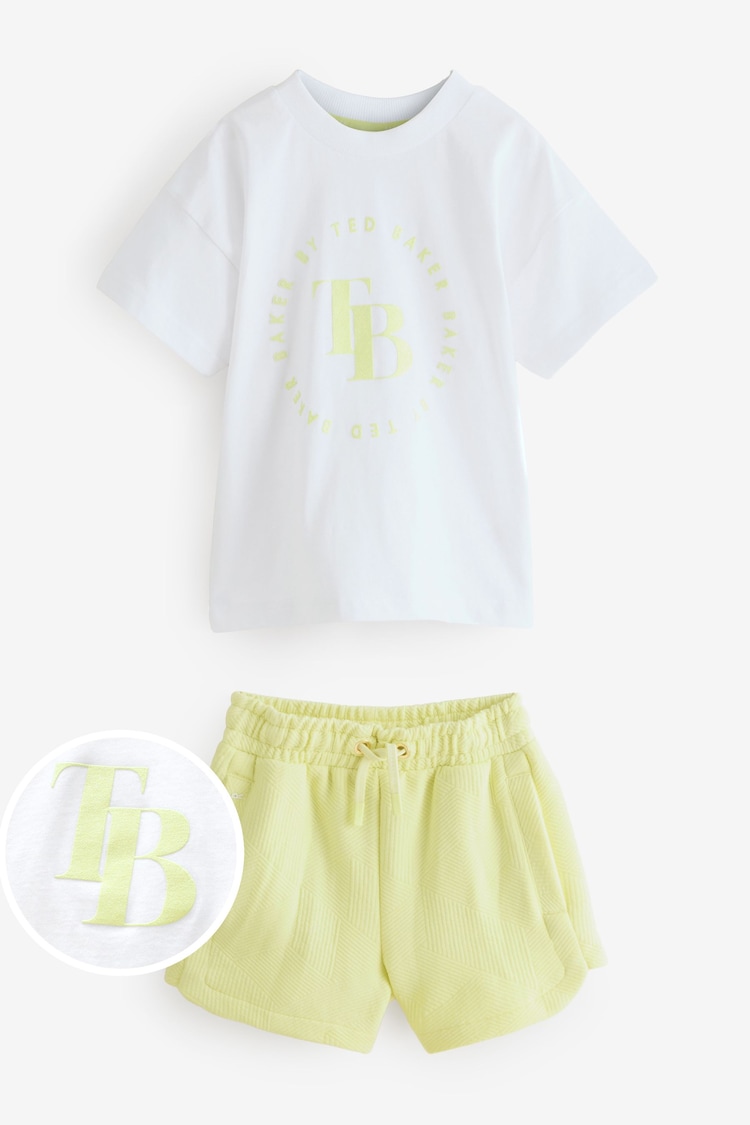 Салатовый - Baker by Ted Baker 2 Piece Printed T-Shirt and Short Set - Изображение 1 из 1