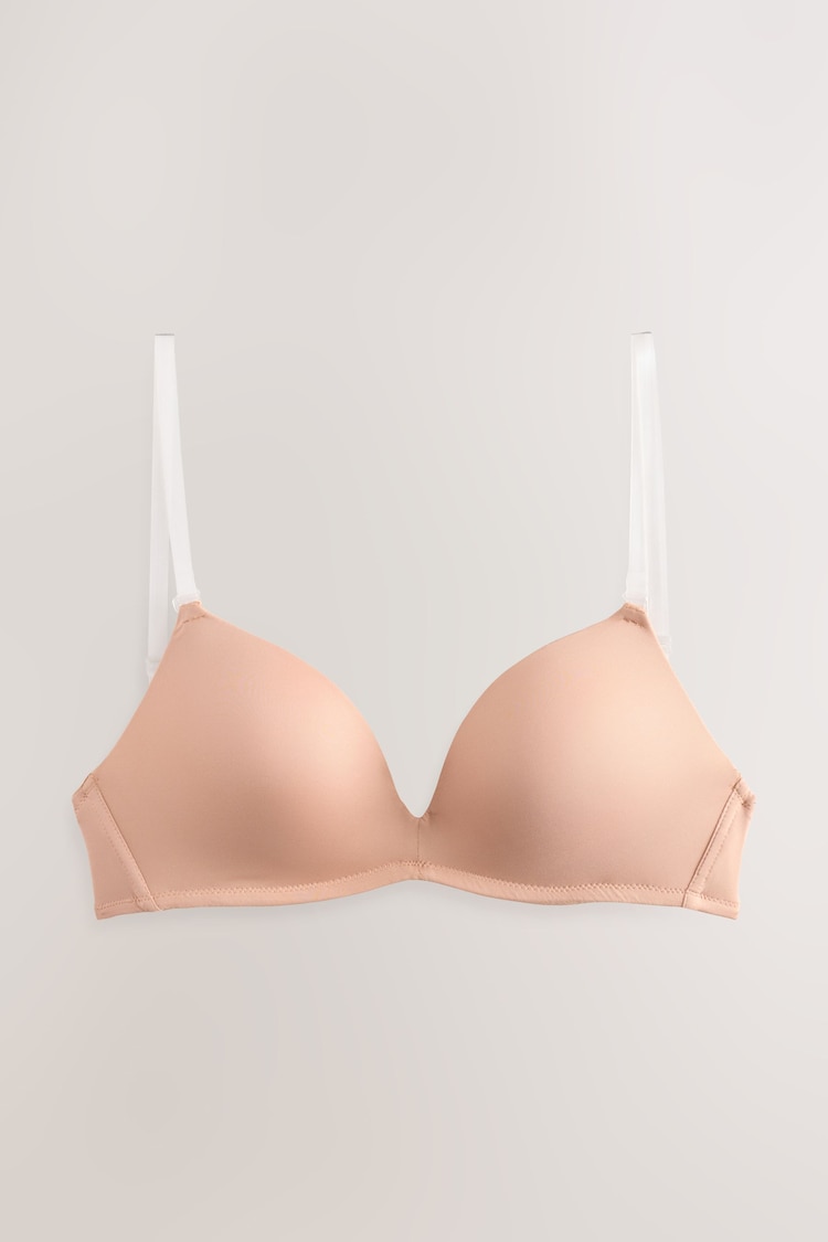 Praline Nude Lightly Lined Plunge Multiway Clear Back Smoothing Strapless Bra A-E - Image 1 of 1