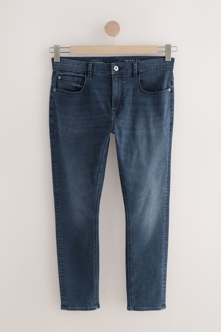 Стальной синий - Одинарный - Skinny Fit Classic Stretch Jeans - Image 1 of 1