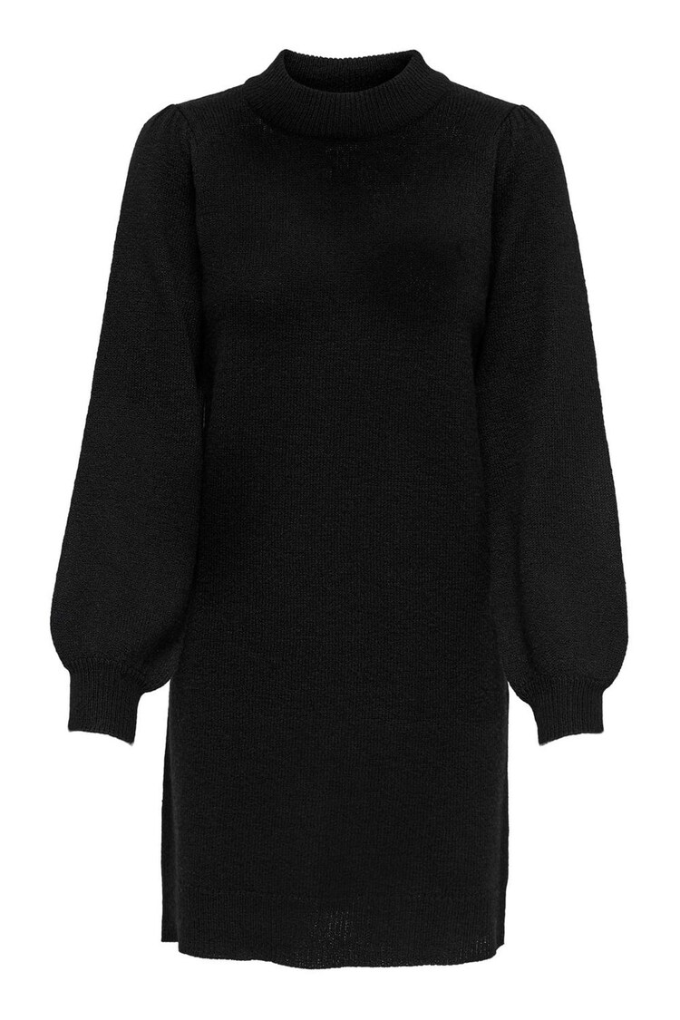 JDY Black High Neck Knitted Mini Jumper Dress - Image 1 of 1
