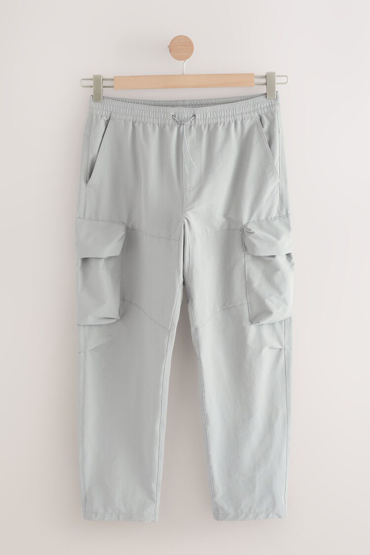 Light Grey Shower Resistant Stretch Tech Cargo Trousers - Image 1 of 1