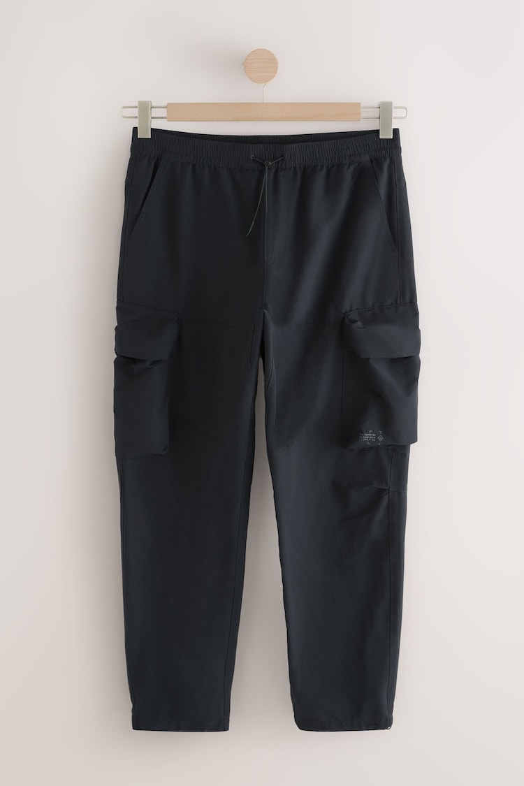 Black Shower Resistant Stretch Tech Cargo Trousers - Image 1 of 1
