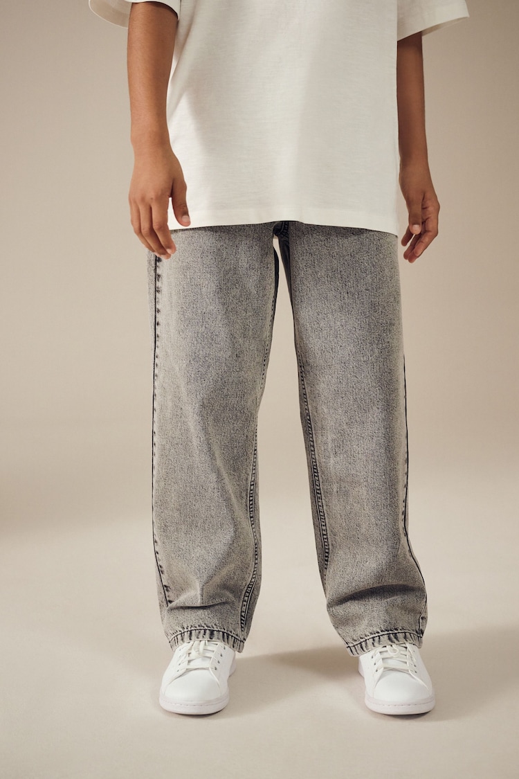 Grey Wide Fit Authentic 100% Cotton Jeans (3-16yrs) - Image 1 of 1