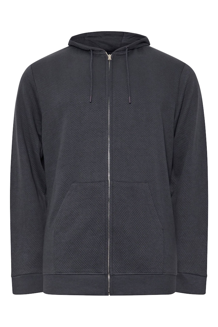 Темно-серый - BadRhino Big & Tall Grey Diamond Zip Up Sweat Top - Image 1 of 1