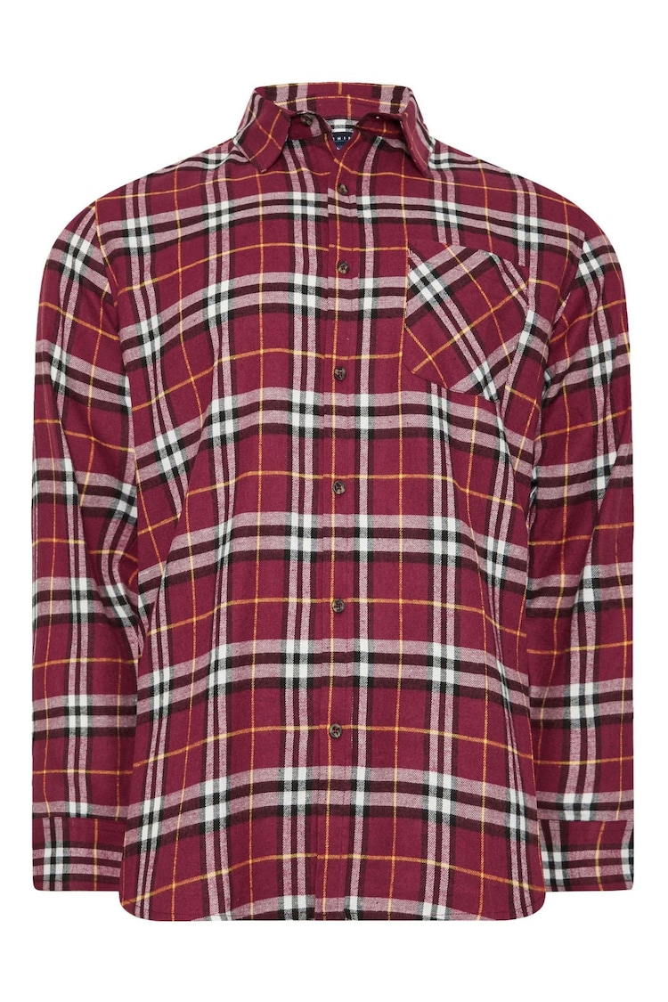 BadRhino Big & Tall Red Longsleeve Checked Shirt - Image 1 of 1