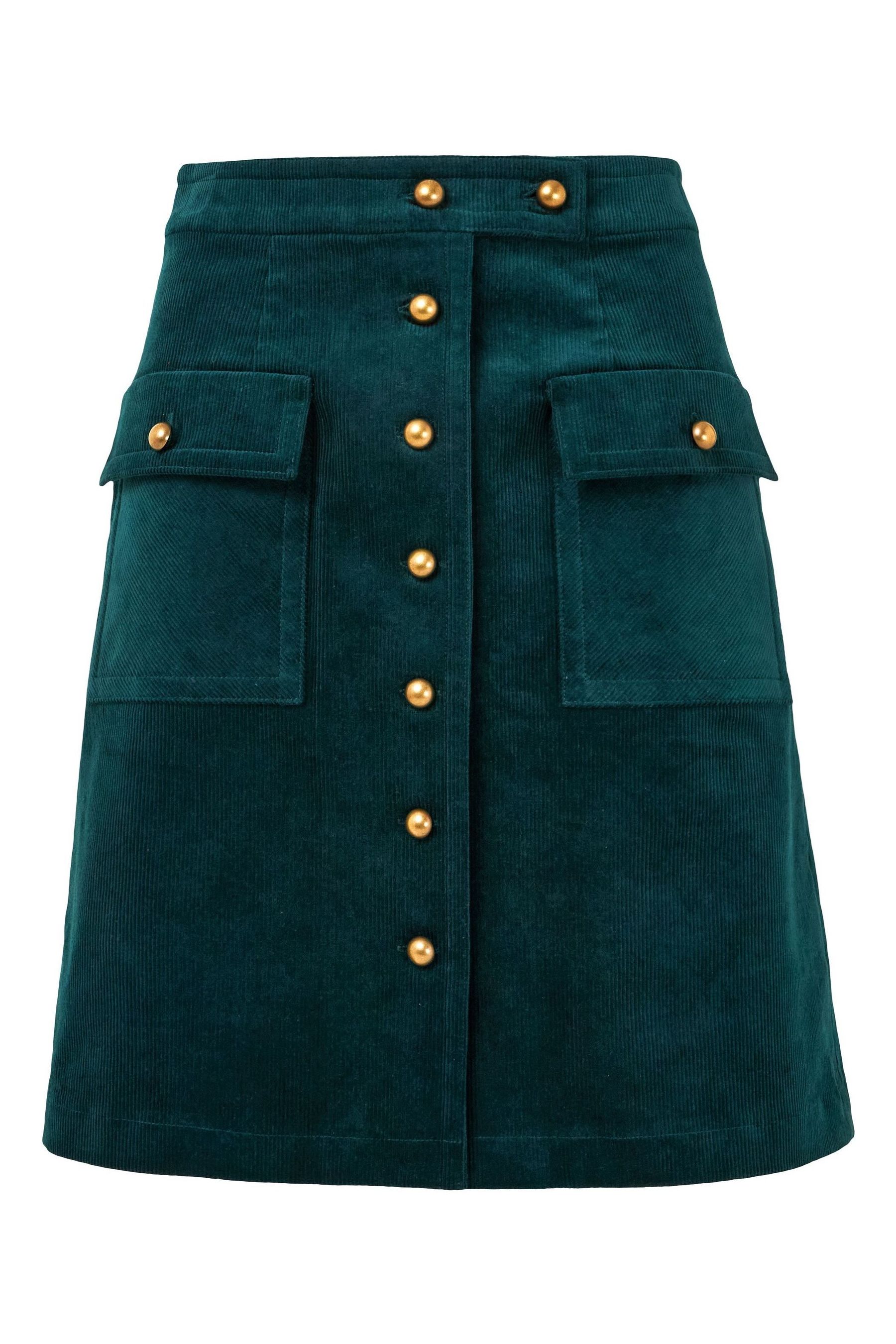 Buy Joe Browns Green Button Front Stretch Cord A Line Skirt from Next Luxembourg
