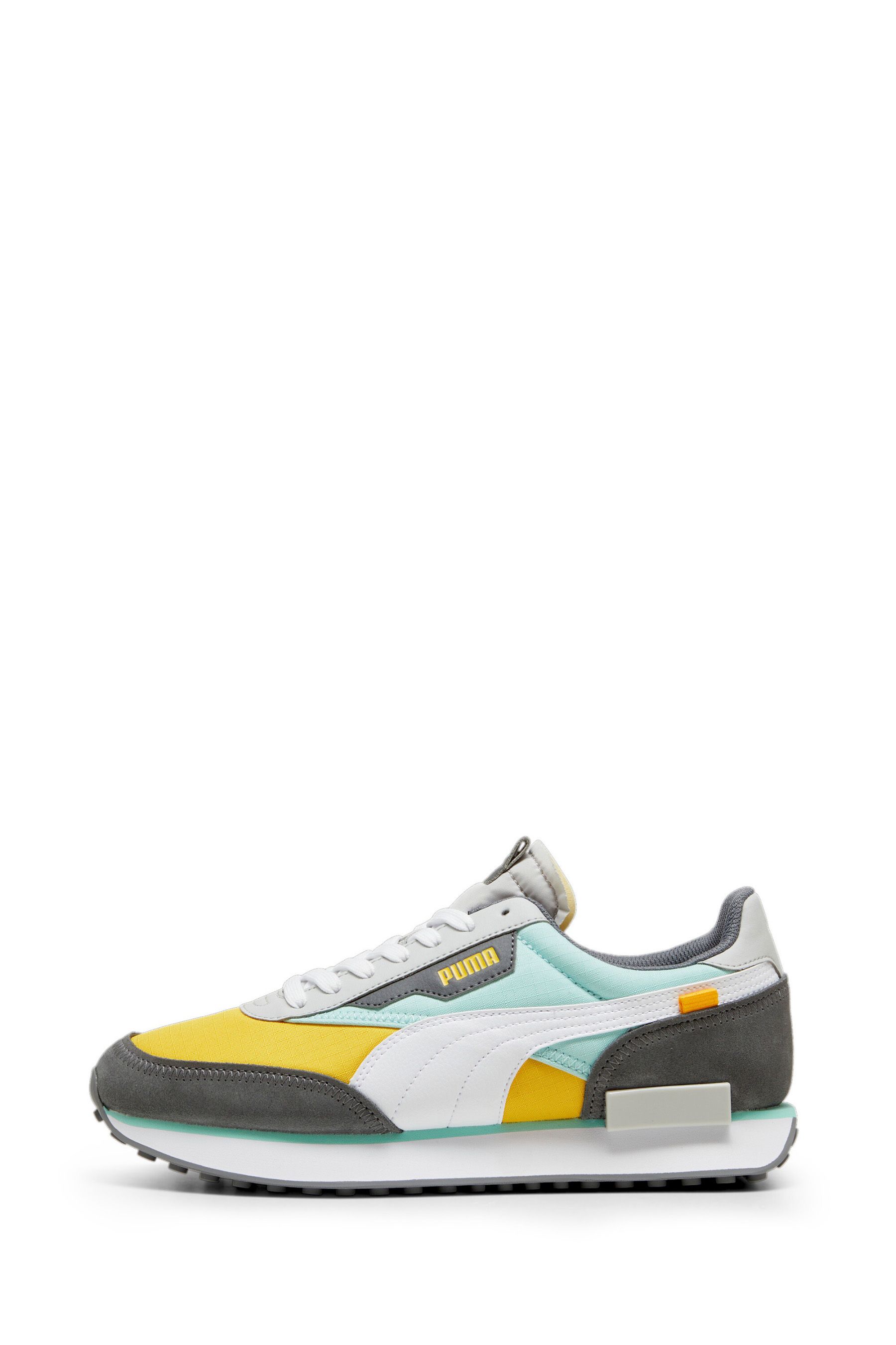 Puma Lightweight Future Mens Trainers Yellow Red Grey Black Lace Up 360135 main image 0