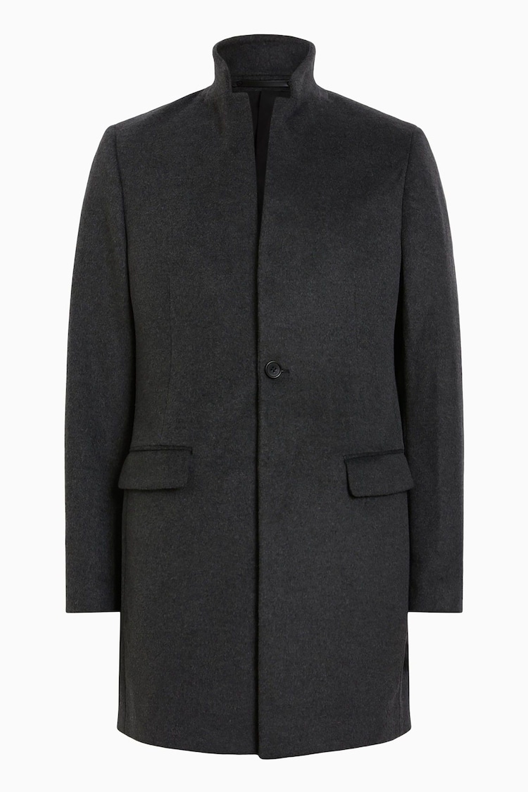 AllSaints Grey Hargrove Coat - Image 1 of 1