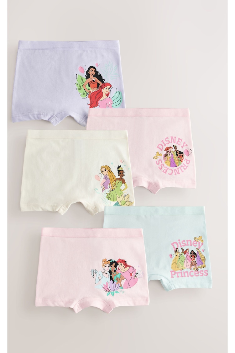 Pink/Purple Disney Princesses Shorts Briefs 5 Pack (2-12yrs) - Image 1 of 1
