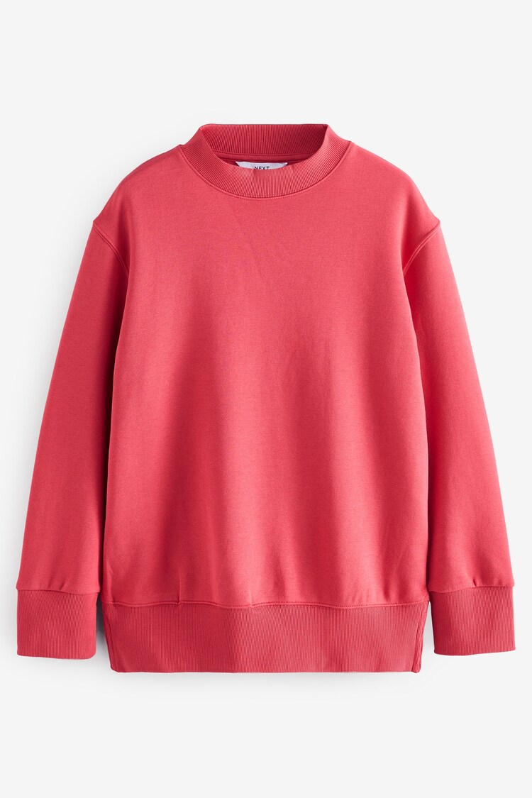 Red Relaxed Fit Essentials Longline Sweatshirt - Image 1 of 1