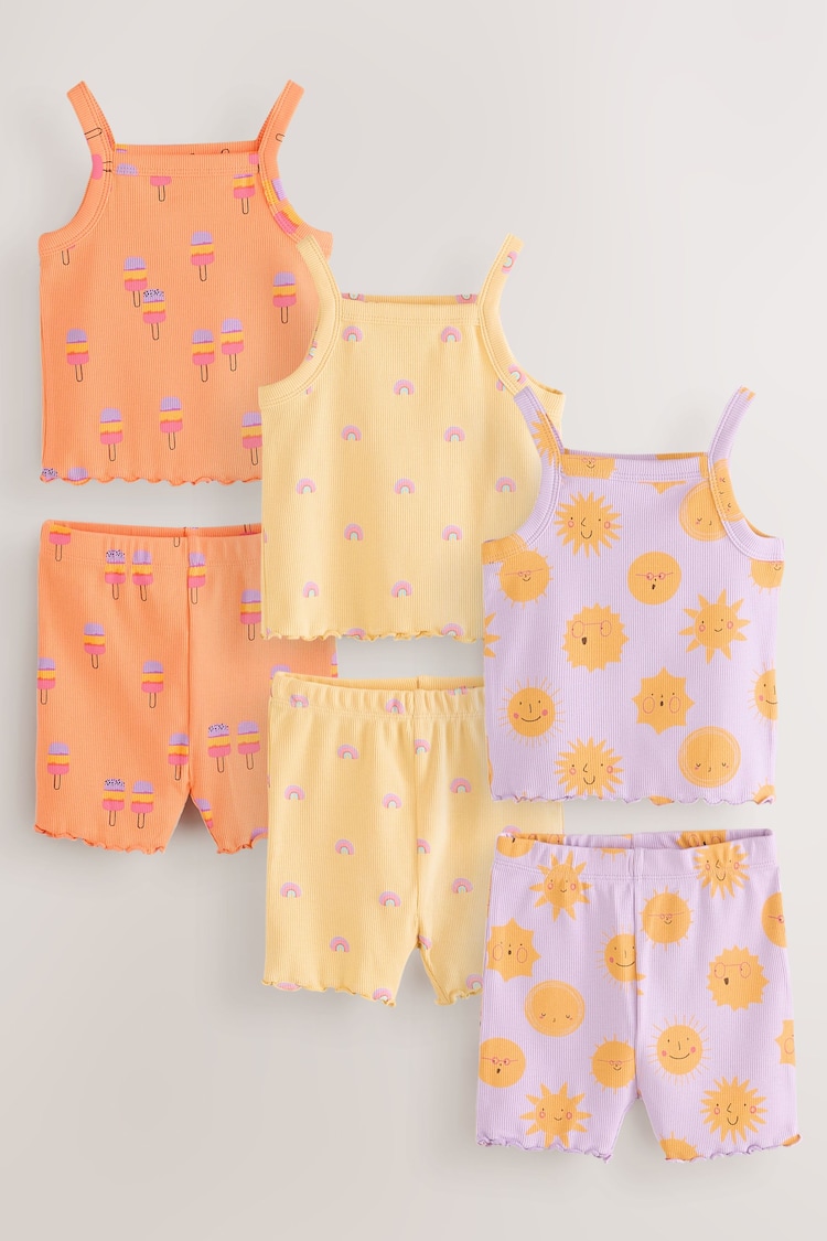 Multi Cami Vest Short Pyjamas 3 Pack (9mths-10yrs) - Image 1 of 1
