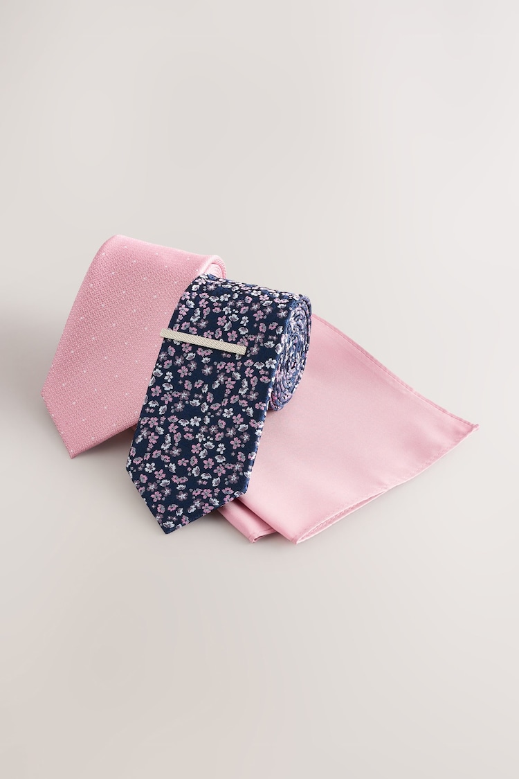 Multi Ties With Tie Clip 2 Pack - Image 1 of 1