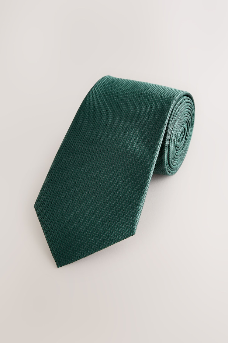 Forest Green Slim Textured Tie - Image 1 of 1