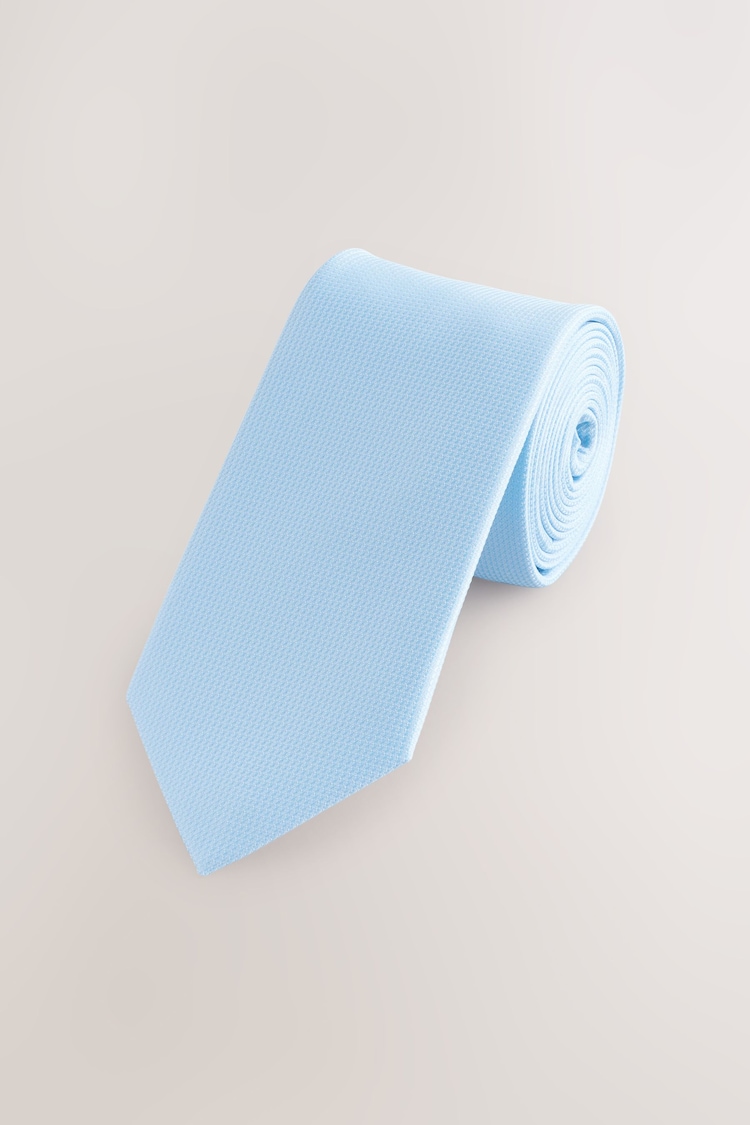 Light Blue Slim Textured Tie - Image 1 of 1