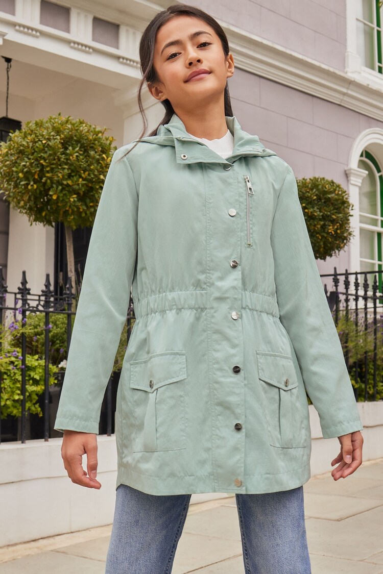 Lipsy Green Shower Resistant Lightweight Raincoat (3-16yrs) - Image 1 of 1