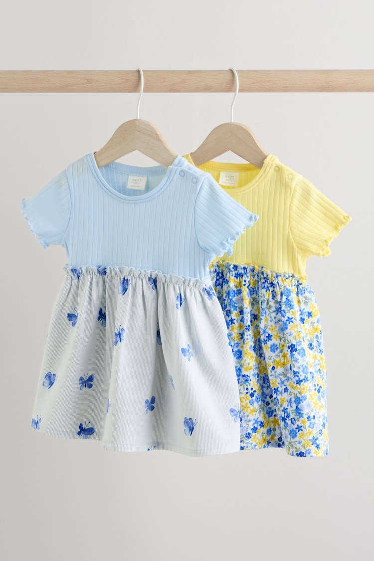 Blau/ Gelb geblümt - Jersey-Babykleider im 2er-Pack (0Monate–3Jahre) - Bild 1 von 1 Blau/ Gelb geblümt - Jersey-Babykleider im 2er-Pack (0Monate–3Jahre) - Bild 1 von 1