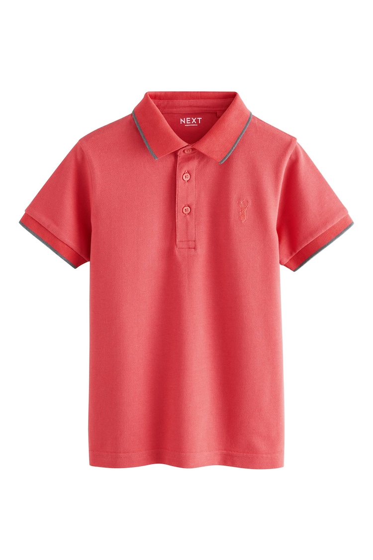 Soft Red Short Sleeve Polo Shirt (3-16yrs) - Image 1 of 1