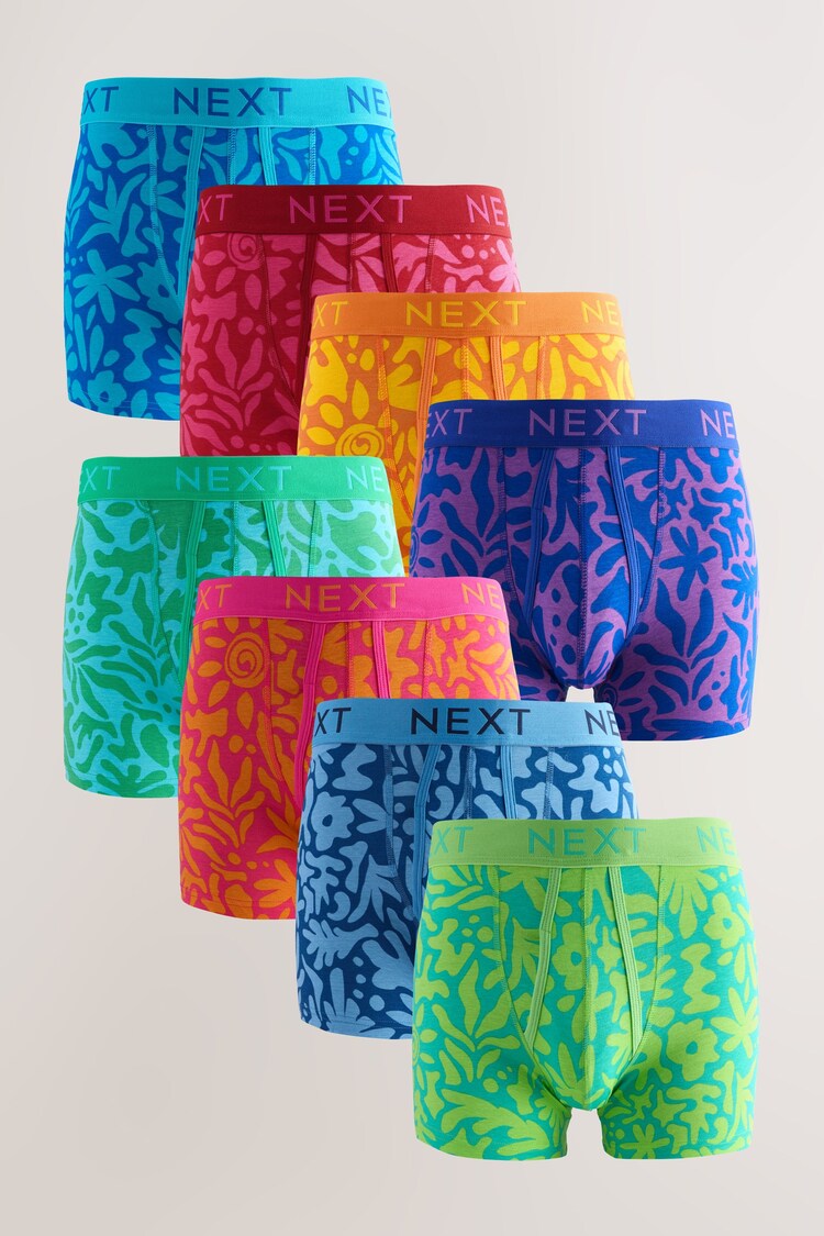 Bright Pattern A-Front Boxers 8 Pack - Image 1 of 1