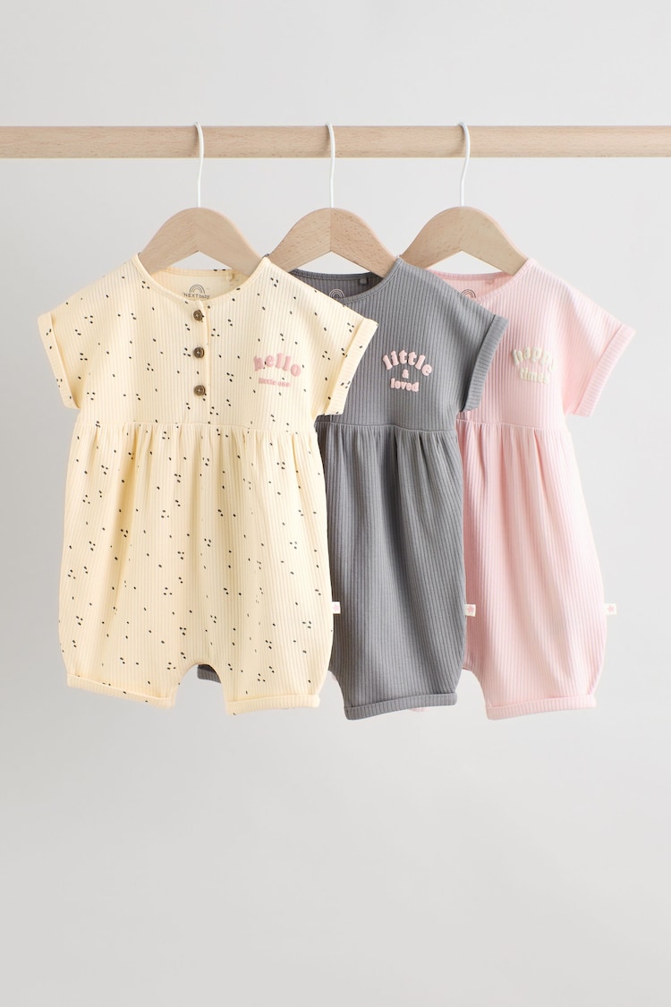 Slogan Mono and Pink - Babystrampelhöschen im 3er-Pack - Bild 1 von 1