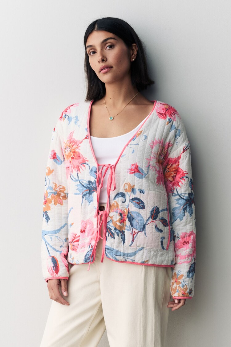 Laura Ashley Pink Rosalind Reversible Quilted Jacket - Image 1 of 1