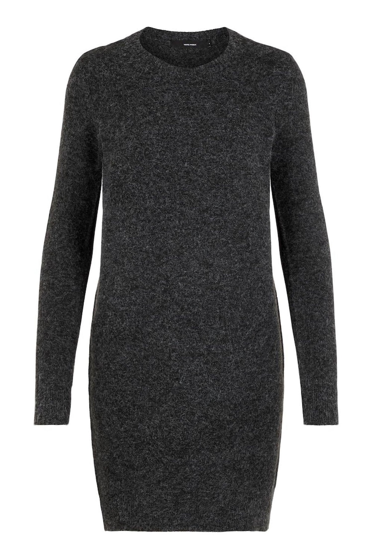VERO MODA Black Soft Touch Round Neck Knitted Jumper Dress - Image 1 of 1