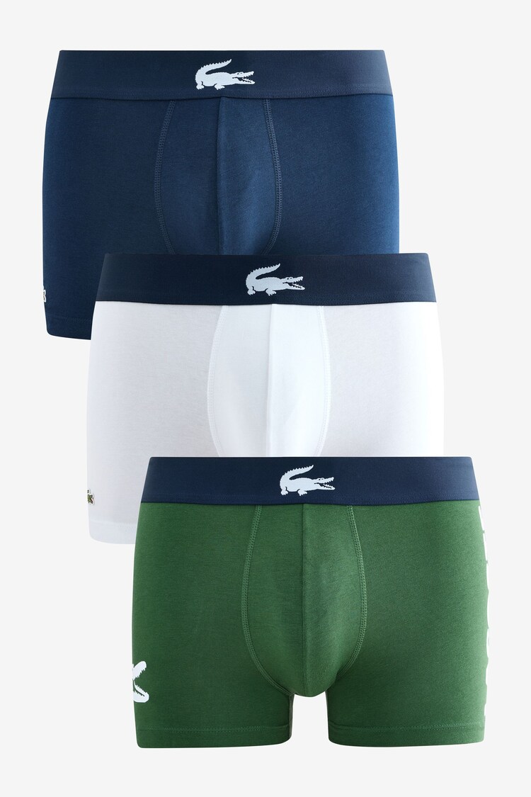 Lacoste Blue Cotton Stretch Boxers 3 Pack - Image 1 of 1