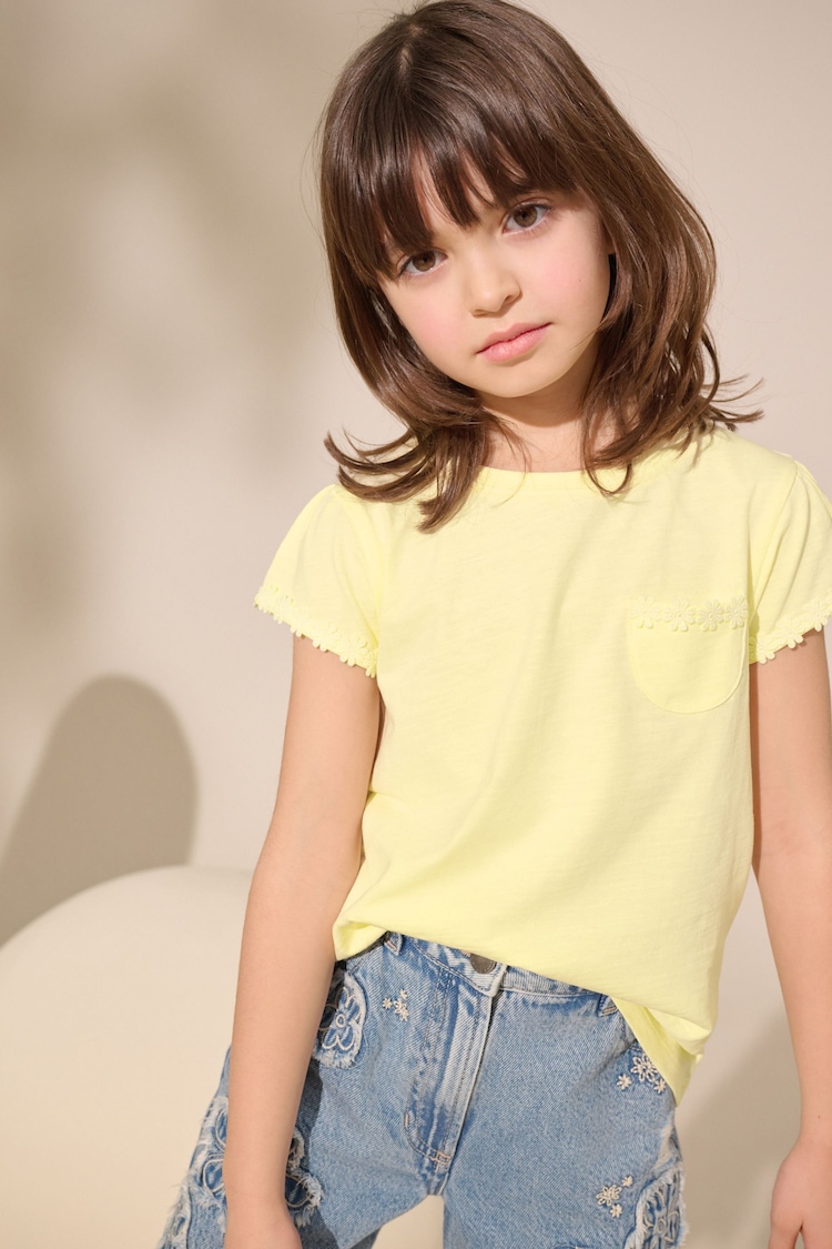 Yellow Daisy Pocket T-Shirt (1.5-16yrs) - Image 1 of 1