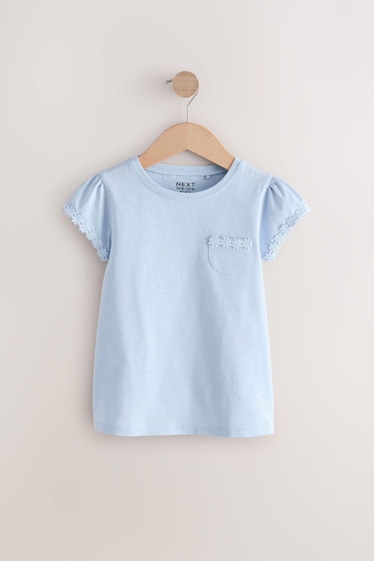 Blue Daisy Pocket T-Shirt (1.5-16yrs) - Image 1 of 1
