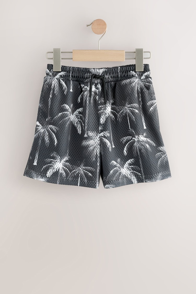 Palm Black/White - Mesh Sport Shorts (3-16yrs) - Imagen 1 de 1