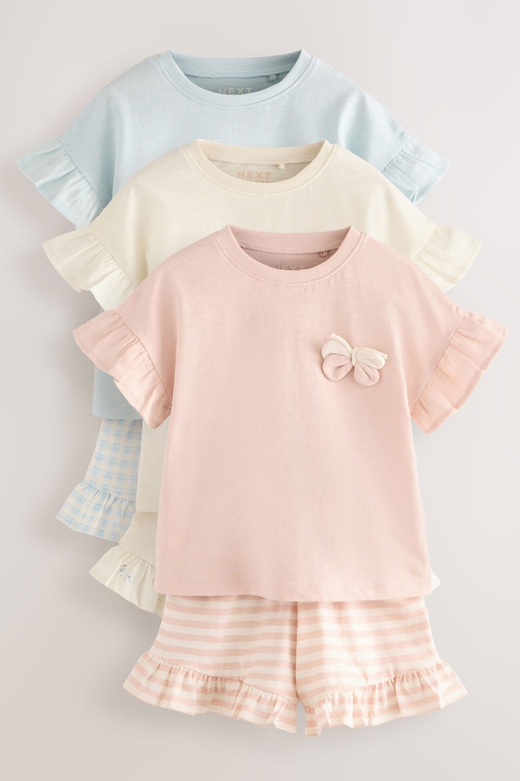 Blue Top and Shorts Set 3 Pack (3mths-7yrs) - Image 1 of 1